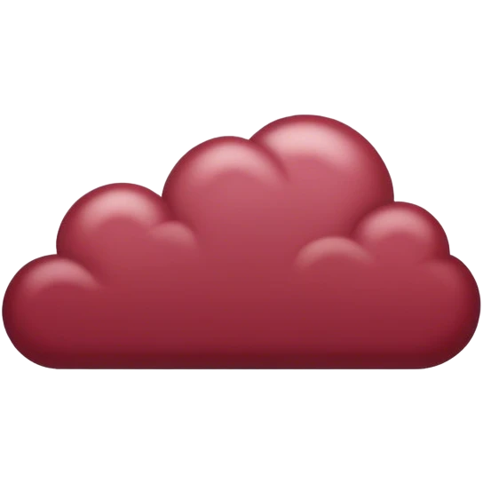 burgundy cloud emoji