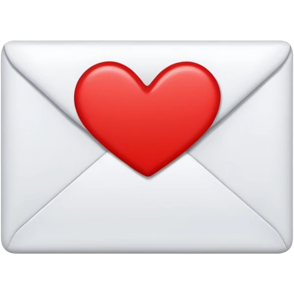 letter with a heart as the sticker closing it  emoji