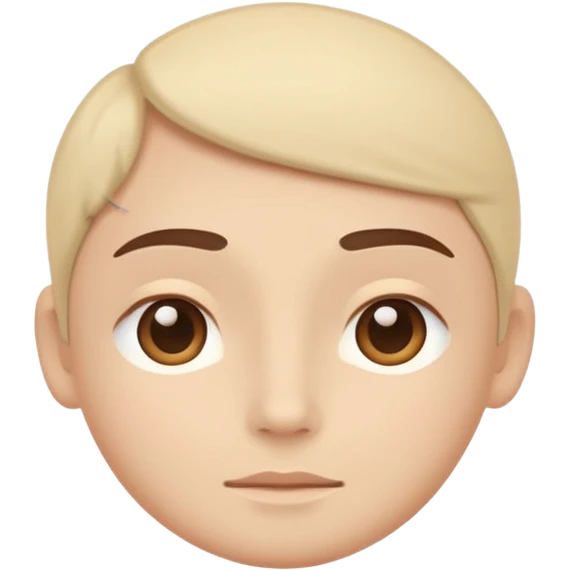 minimal flat emoji with relaxed expression,
smooth eyebrows,
open calm eyes,
feeling of ease and safety,
pastel neutral colors,
modern mindfulness app style,
transparent background,
vector illustration emoji