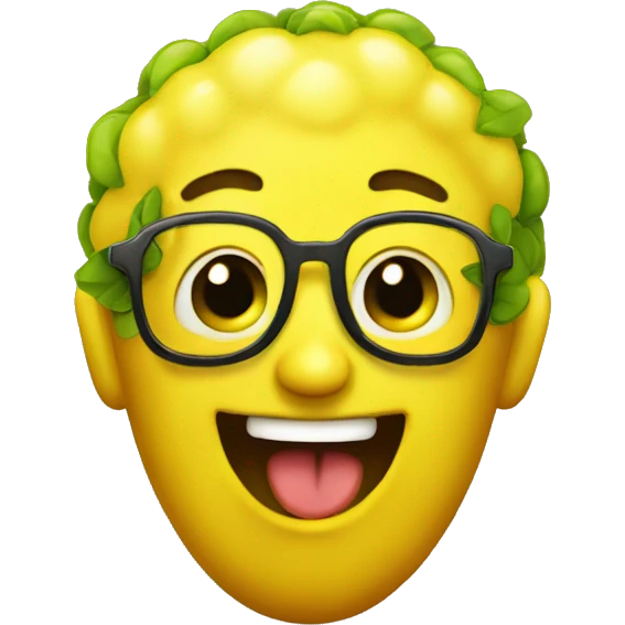Afro Happy Lemon emoji