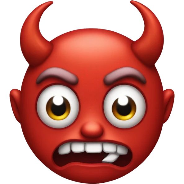 Devil emoji with x eyes emoji