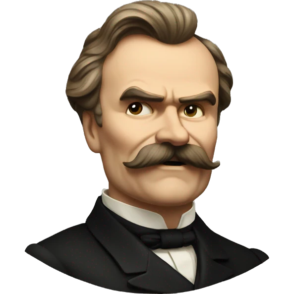 Friedrich Nietzsche celebrating emoji