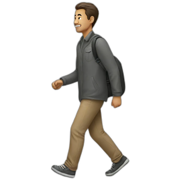 walking guy emoji