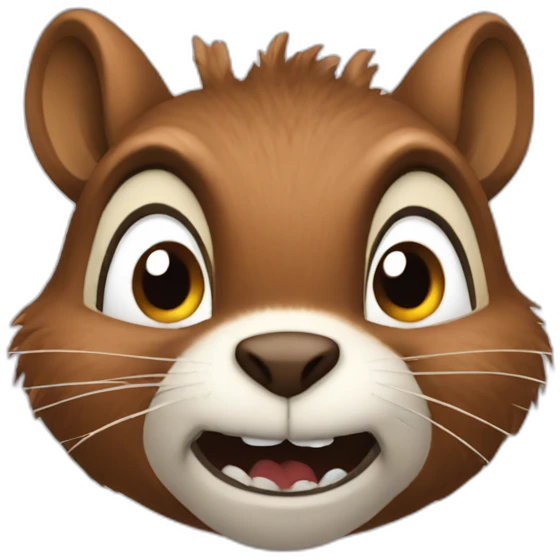 a vey mad squirrel emoji