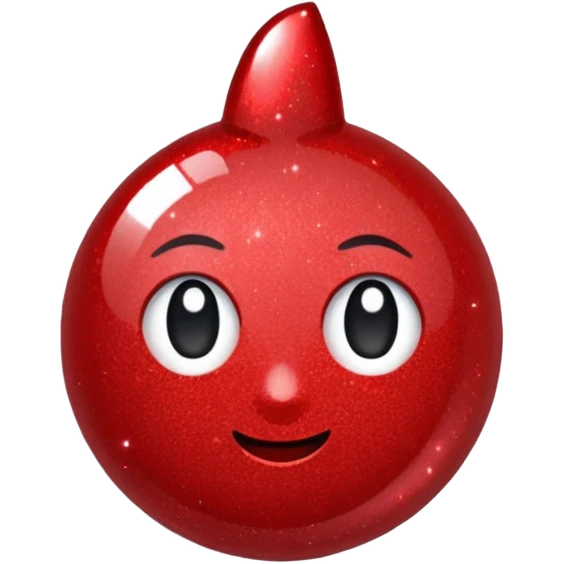 red glitter art emoji