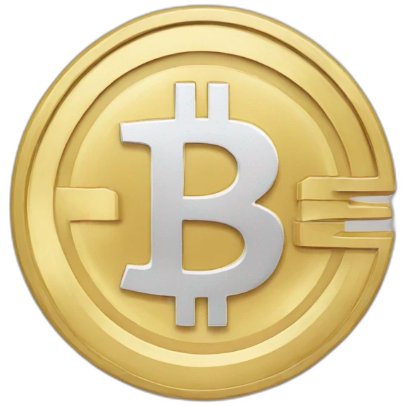 Bitcoin pièce en or emoji