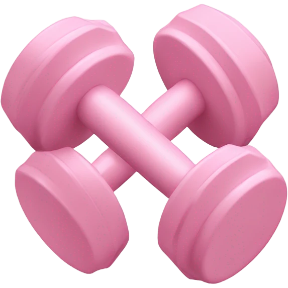 Two light Pastel pink dumbbells  emoji