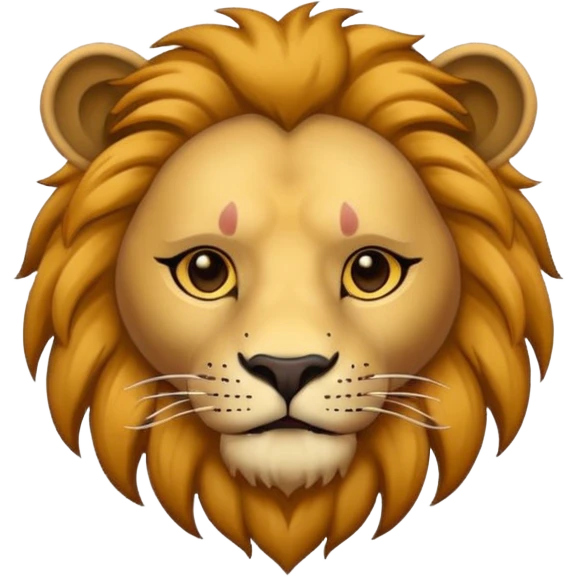 lion with face tattoo emoji