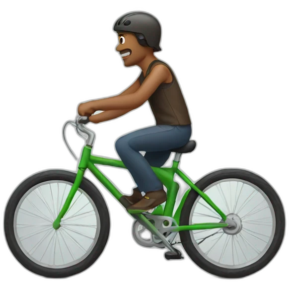 Man riding bike emoji