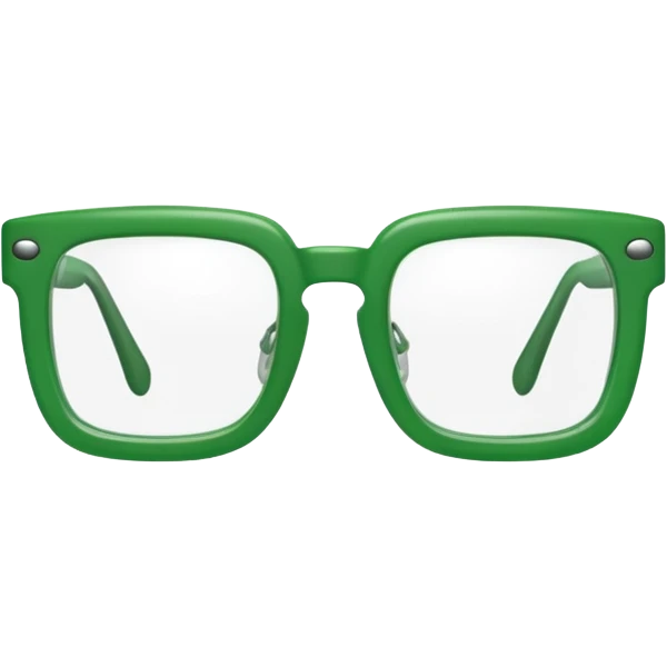 Green Square Spects. only spects. emoji