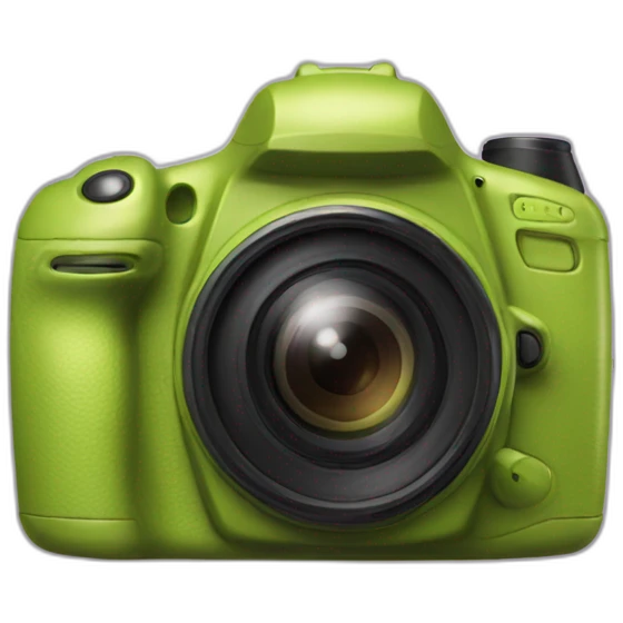 Camera with shrek on camera emoji