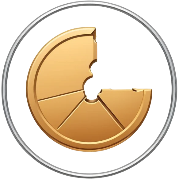Minimal line-art icon of a small broken coin or downward arrow inside a circle, clean modern style, simple outlines, no background, transparent, represents “losses / setbacks emoji