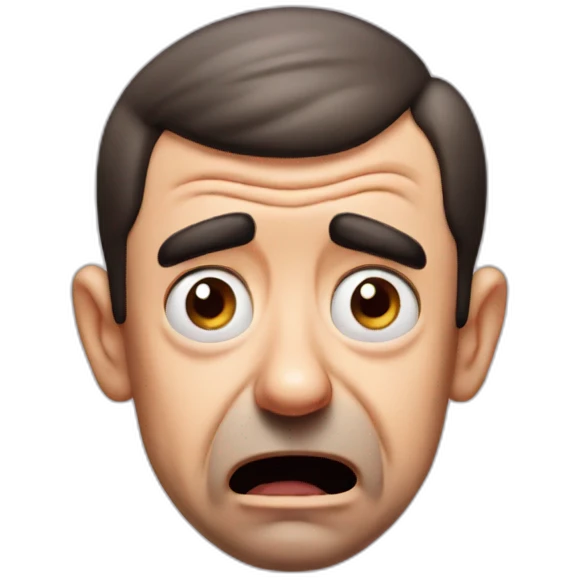 Mr bean crying face emoji