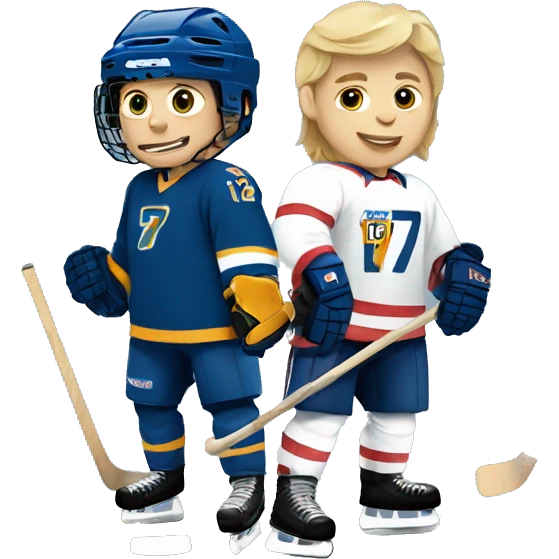 Hockey player with number 17  emoji