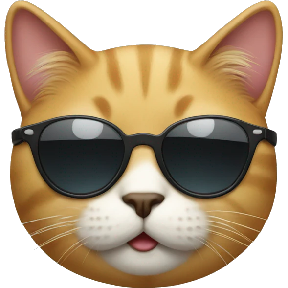 Cat with sunglasses emoji