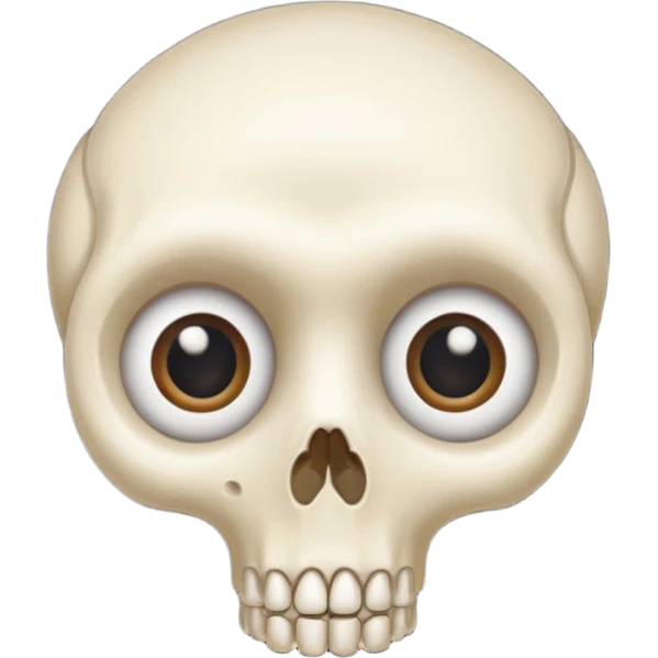 a bone with eyes emoji