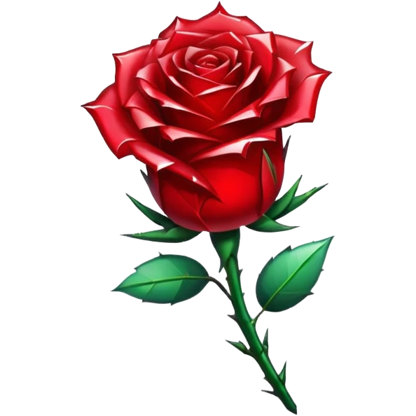 Red Rose made out of broken crystal

 emoji