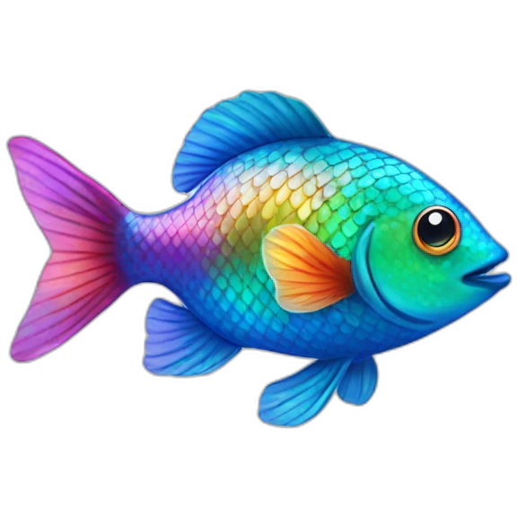 Rainbow fish  emoji