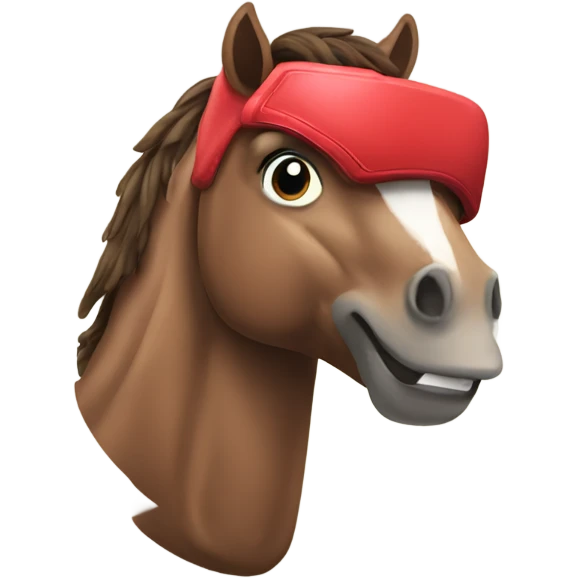 Horse with boxing gloves emoji