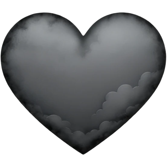 heart with a dark cloud and grunge texture emoji
