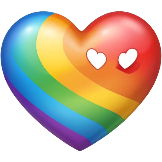 Make a heart into emoji rainbow heart emoji