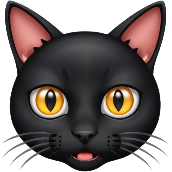 Black cat in trouble emoji