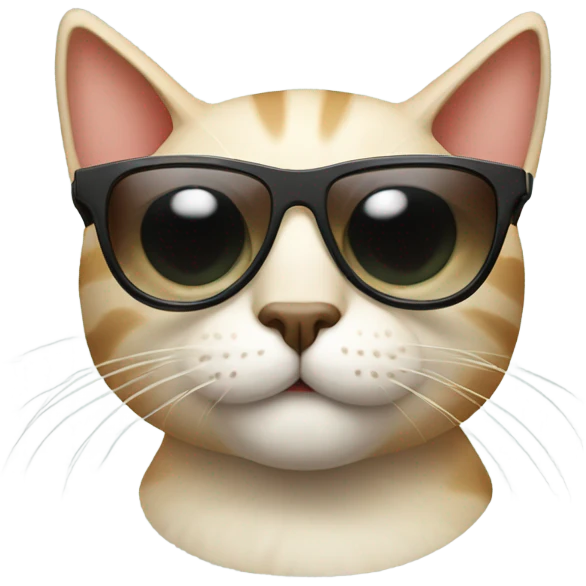 Cat with sunglasses emoji