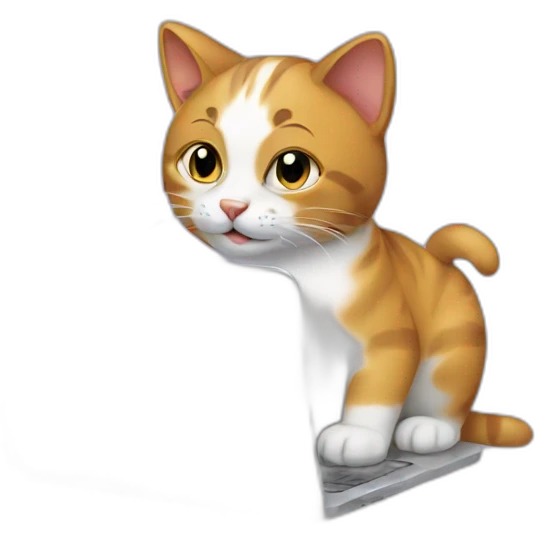 cat working on a laptop emoji