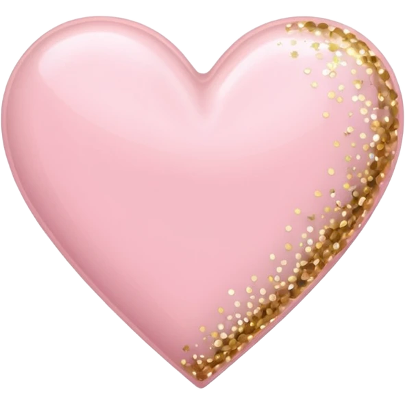 Pale pink skinny heart with sparkles that glow emoji