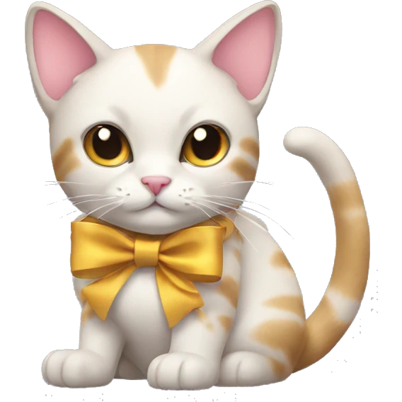 Cat with a bow  emoji