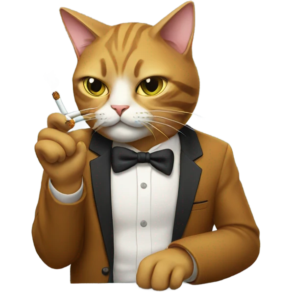 cat smoking emoji