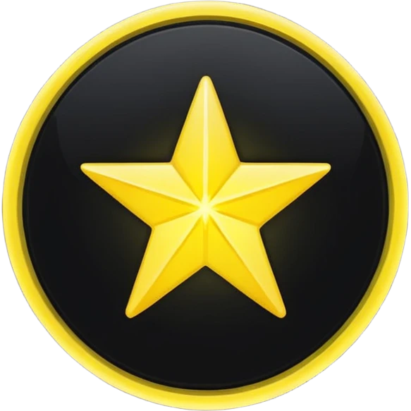 Make a star inside a clean black circle only and the star looks like the star in ios keyboard  emoji