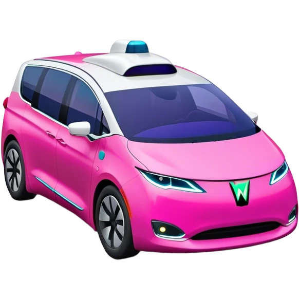intense pink autopilot waymo car emoji