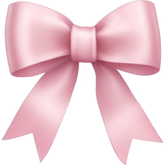 light pink ribbon bow emoji