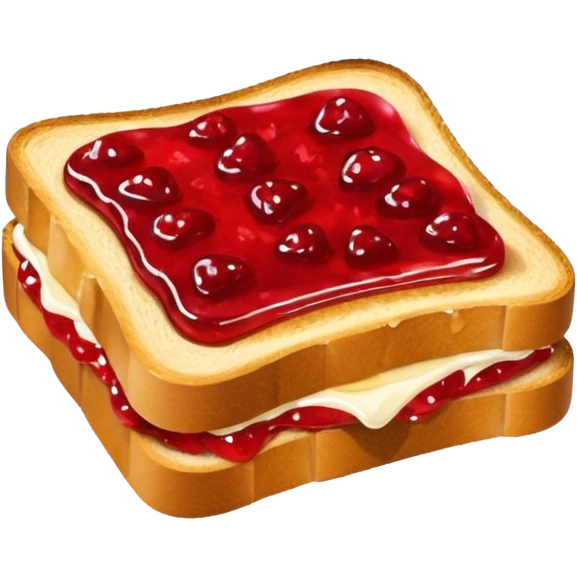 toasts with strawberry jam on top emoji