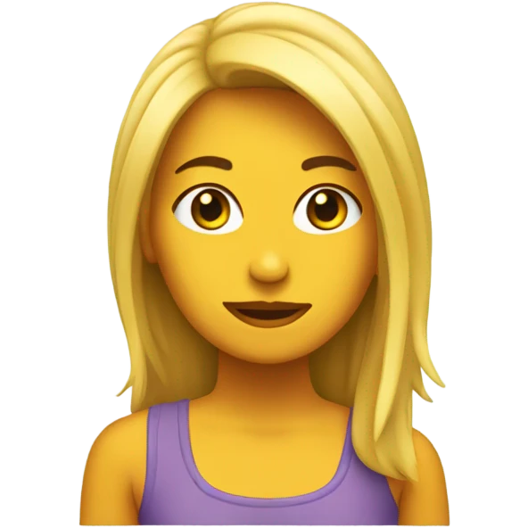 Chica pelo rubio emoji