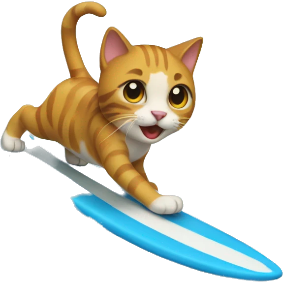 Cat surfing  emoji