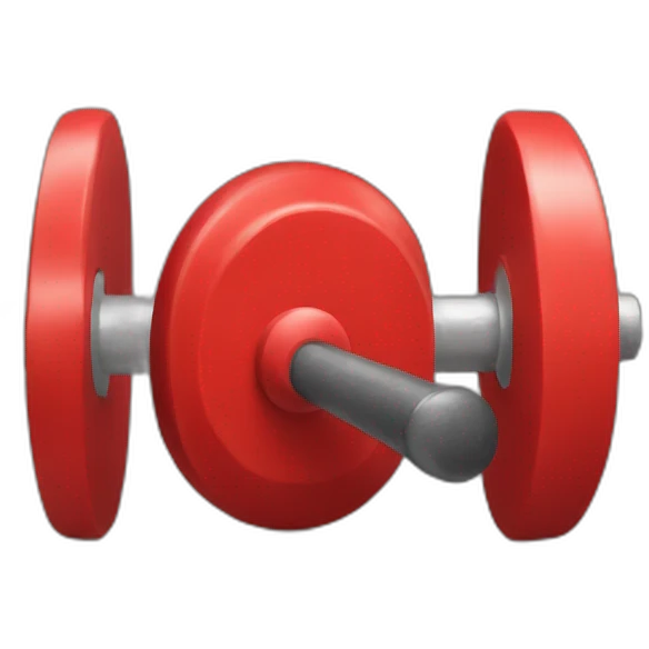 red dumbell emoji