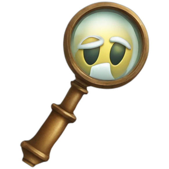 Old mecaniv holding a magnifying glass emoji