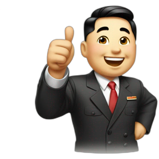 Happy Kim jung un thumb up emoji