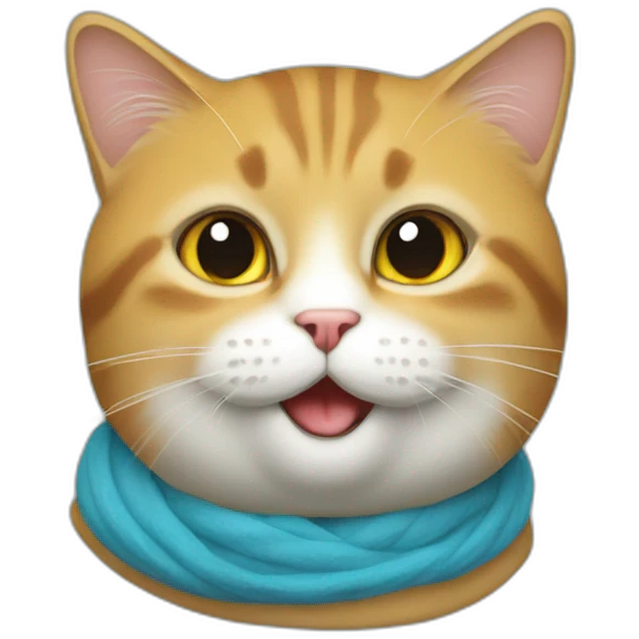 Un chat sur un cheveaux emoji