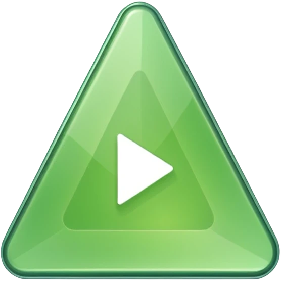 Solid Light green triangle play button  emoji