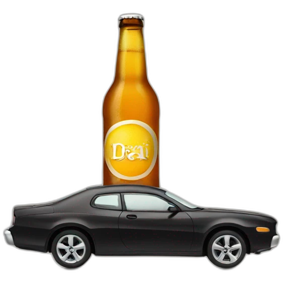 Car beer emoji