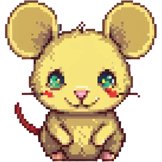 pikachu from pokémon, cute yellow mouse with pointy ears and red cheeks emoji