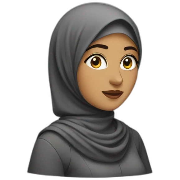 hijabi with attitude emoji