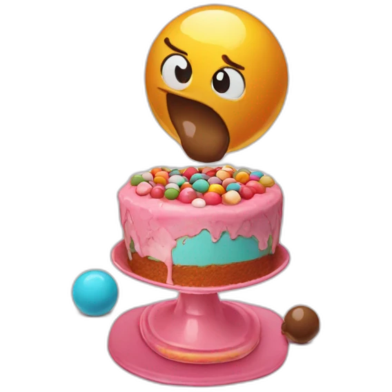 gumball eating cake emoji