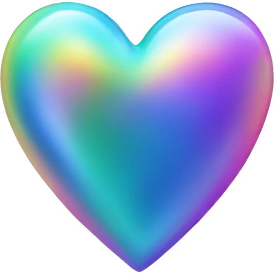 Iridescent heart emoji