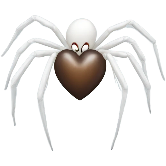 Spider white heart  emoji
