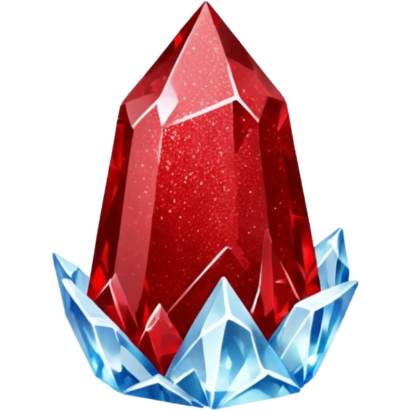 red glitter flocus ice emoji