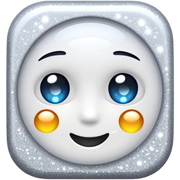 white glory glitter emoji